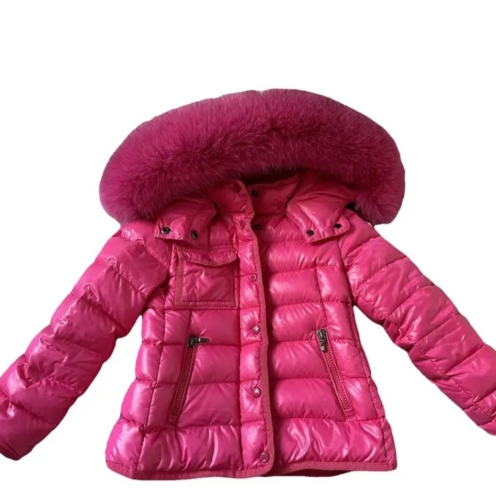 Moncler Girls Pink Puffer
